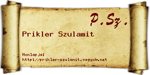 Prikler Szulamit névjegykártya